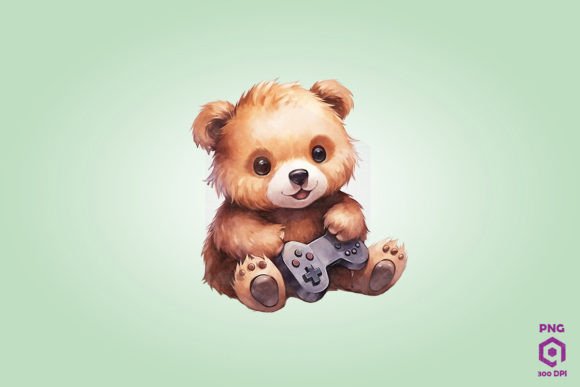 Download Brown Bear Playing Video Game - Play Collection