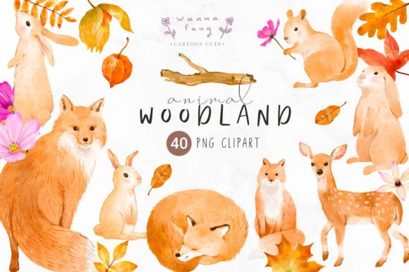 Download Watercolor Woodland Animal Clipart, PNG - Premium Resources