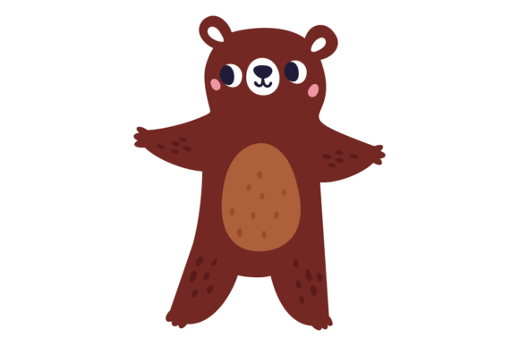 Download Cute Brown Bear. Forest Nature Mascot an - Brown bear Collection